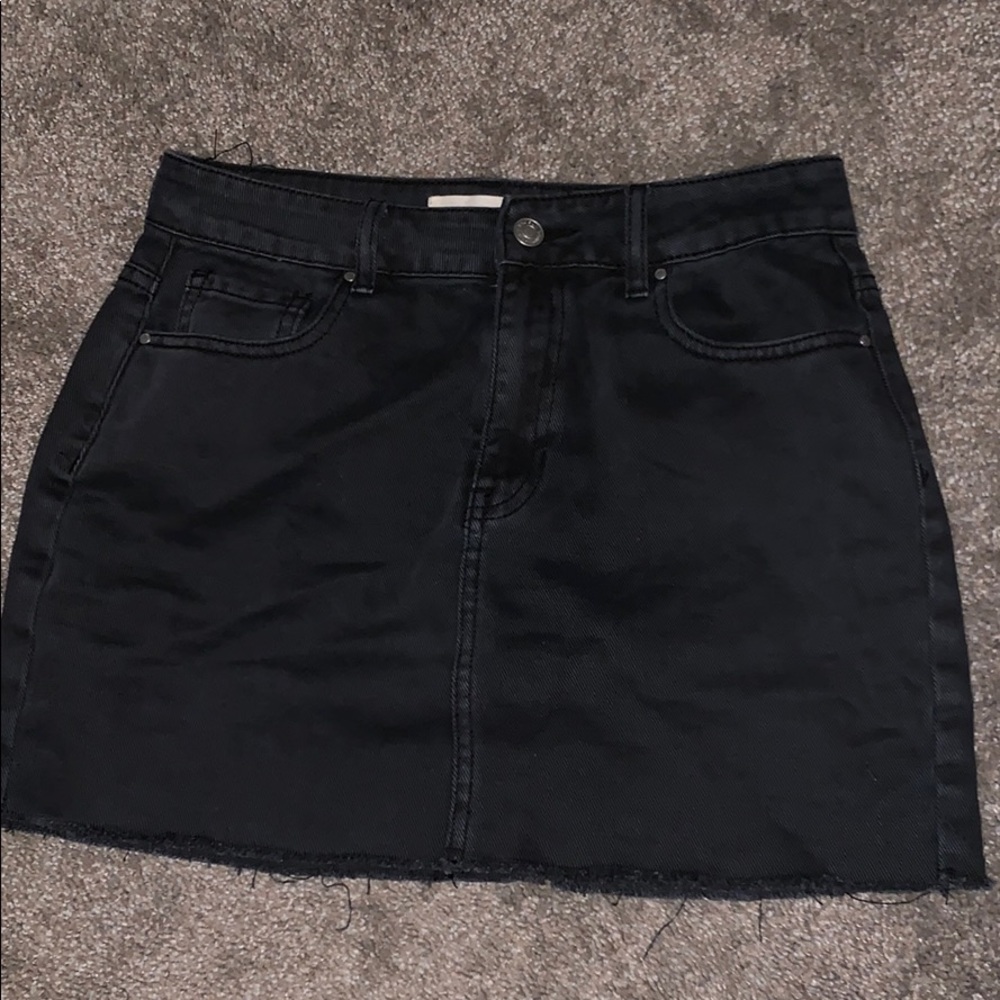 Black jean skirt